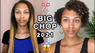 The Big Chop 2021 | Cutting Off My Color/Heat Damaged Natural Hair after 6 Years