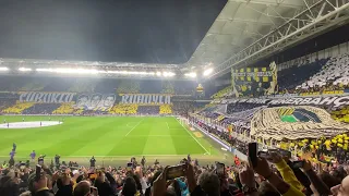 Fenerbahçe - Galatasaray Maç Öncesi Kareografi - Atmosfer Tribün Çekimi 4K