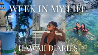 week in my life in OAHU, HAWAII 🦋 | secret island, natural swimming lagoons, whale watching ✨