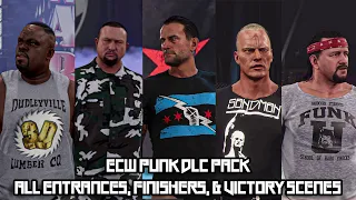 WWE 2K24 - ECW PUNK DLC PACK ALL ENTRANCES, FINISHERS, & VICTORY SCENES