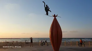 [4K] Tel Aviv. Sunset Walk. Israel