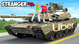 I Ubered Strangers In A Tank!