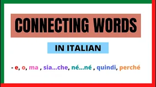 CONNECTING WORDS IN ITALIAN | Learnself lingua