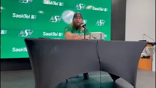 Saskatchewan Roughriders running back A.J. Ouellette introductory press conference