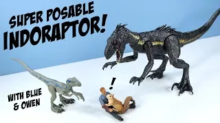 Jurassic World Fallen Kingdom Indoraptor and Velociraptor Blue and Owen Mattel