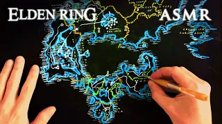ASMR Elden Ring | Drawing Map of The Lands Between 1 Hour