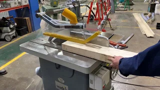 Testing rebuilt Wadkin BSW sawbench