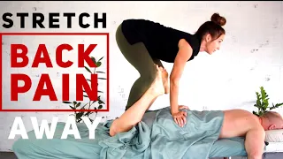 Eliminate Back Pain | Use Thai Yoga Massage 2 Stretch out a partner | My favorite stretches!