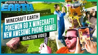 🤯 MINECRAFT EARTH MINECON 2019 TRAILER REACTION! 🌎 Kazrisk Reacts