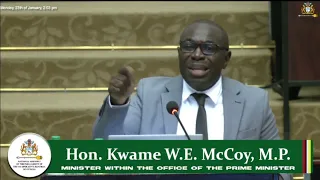 Budget 2023 debate presentation by Minister with the Office of the Prime Minister, Kwame McCoy.