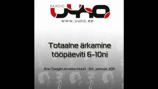 Anu Saagim raadio Uuno hommikuprogrammis "Totaalne ärkamine"