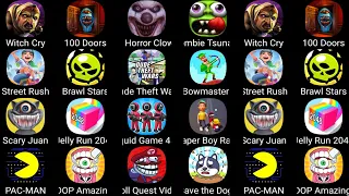 IT Horror Clown,100 Doors,Witch Cry,Zombie Tsutami,DudeThef Wars,Bommaster,Street Rush,Squid Game 45
