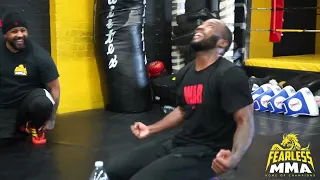 Leon Edwards Wrestles with brother Fabian Edwards preparing for UFC 296 (Coach Kamby)