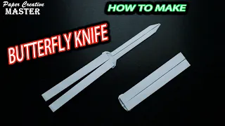 How to make a butterfly knife out of paper