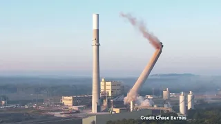 Plant Hammond demolition of stacks in Coosa