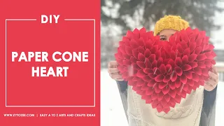 Valentine's Day Craft Idea 2: Paper Cone Heart