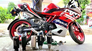 Apache rr 310 BTO 2022 exhaust change | Apache RR 310 top loud exhaust 🔥 | R1m exhaust in rr 310 I