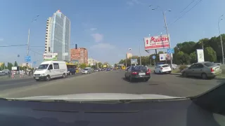 Driving in Kiev, Ukraine [30] (Из парка "Пирогово" в ТРЦ "Дарынок" на метро Лесная)