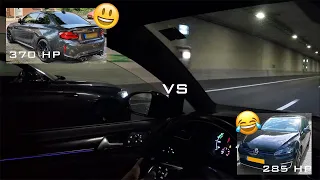 Golf GTE Stage 1 (285 HP) vs BMW M2 DCT (370 HP)