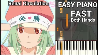 Renai Circulation (FAST) Both Hands Easy Piano Tutorial