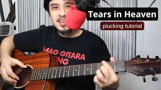 TEARS IN HEAVEN guitar tutorial (step by step plucking)