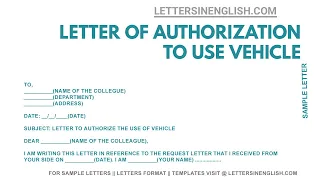 Authorization Letter to Use My Motorcycle – Sample Authorization Letter To Use Vehicle