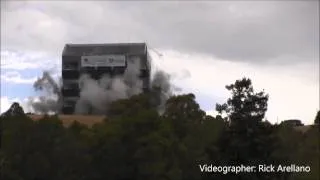 Cal State University  East  Bay's 13-story building demolished by implosion