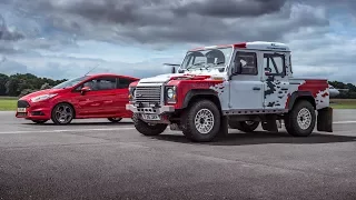 Bowler Defender V6 vs Ford Fiesta ST | Top Gear