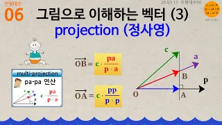 선형대수06✏️ 그림으로 이해하는 벡터 (3), 정사영 projection