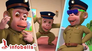 Super Police Bandar Mama - जानवर हो रहे बीमार | Hindi Rhymes & Kids Shows | Infobells