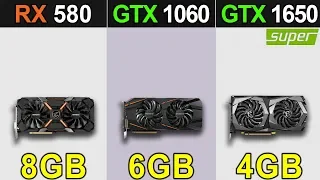 RX 580 Vs. GTX 1060 Vs. GTX 1650 Super | New Games Benchmarks