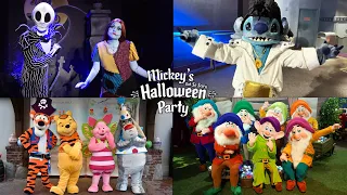 Mickey's Not So Scary Halloween Party 2023 - Character Montage with Many Disney Characters