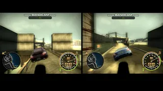 Mercedes SLR McLaren VS Porsche Carrera Turbo S - parallel sprint NFS MW2005 - Seaside&Power Station