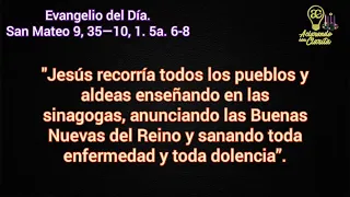 Evangelio del Dia. Mateo 9, 35—10, 1. 5a. 6-8. "Jesus recorría todos los pueblos y aldeas..."