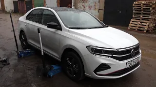 Polo Liftback 2021, замена резины подробно 195/55/16, примерка колёс с Polo седана