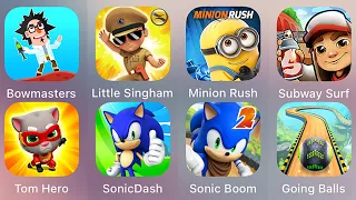 Sonic Dash,Subway Surf,Mario Kart,Minion Rush,Bowmasters,Giant Rush,Count Master 3D,Sonic Boom