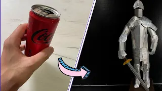 I Made a Knight Armor Using Soda Cans!