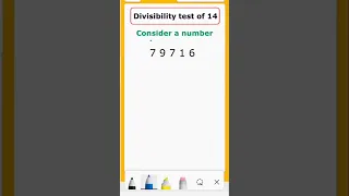 14 Divisibility Rule || Divisibility Test of 14 #ytshorts #youtubeshorts #divisibility