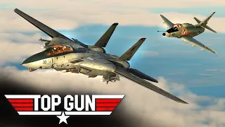 Top Gun F-14 Tomcat Vs A-4 Skyhawk Dogfight | Digital Combat Simulator | DCS |