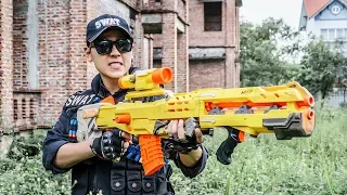 LTT Game Nerf War : Warriors SEAL X Nerf Guns Fight Crime group Inhuman  Boss Escape