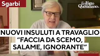 Sgarbi vs Travaglio: "Ignorante, faccia da scemo, salame. Votare la Meloni scrivendo Giorgia si può"