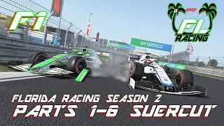 F1 MY TEAM MODE FLORIDA RACING SEASON 2 PARTS 1-6 SUPERCUT