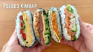 Folded Kimbap | Sushi Sandwich, Onigirazu | Easy Bento Box Lunch Ideas | Ticktock Wrap Hack | 紫菜包饭