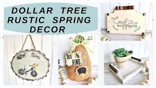 DOLLAR TREE RUSTIC SPRING DECOR * Dollar Tree DIY’s * Farmhouse Spring Decor * BlondieNextDoor