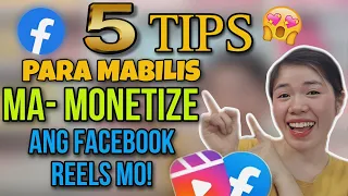 5 TIPS PARA MABILIS MA MONETIZE ANG FACEBOOK REELS || PAANO MAINVITE AGAD PARA SA FB MONETIZATION