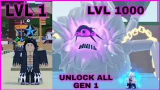Noob To Pro | I Reached Level 1000 And Unlock All Gen 1 Tailed Spirit Max Level In Shindo Life - EP1