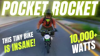 I built a CRAZY FAST Electric Pocket Bike | 10,000W RoadRunner