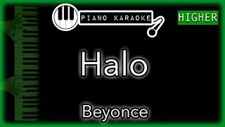 Halo (HIGHER +3) - Beyonce - Piano Karaoke Instrumental