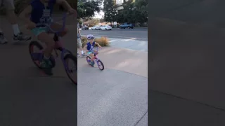 Sasha rides a bike