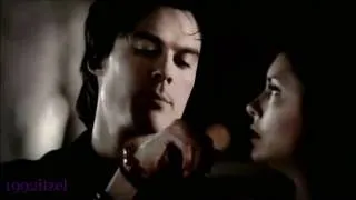 The Vampire Diaries- 3x08 "Ordinary People" Damon and Elena Fight Training Scene